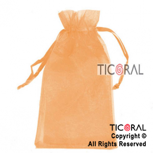 BOLSA NARANJA ORGANZA 24X19.5CM HS2629-4 x 1